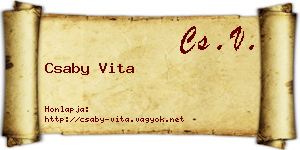 Csaby Vita névjegykártya
