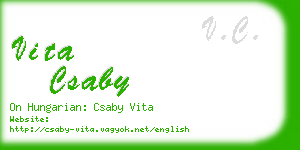 vita csaby business card